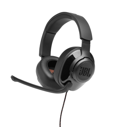 JBL Quantum 300 - Black - Hybrid wired over-ear PC gaming headset with flip-up mic - Detailshot 5